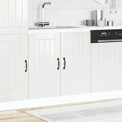 Obrázek produktu pro vidaXL Dřezová podstavná skříňka Lucca lesklá bílá materiál na bázi dřeva