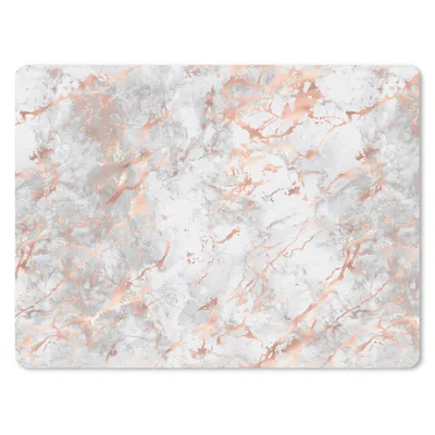 Produktbild von MuchoWow® Mauspad Mousepad Roségold - Marmor - Weiß - Gemustert 23x19 cm - Mousepads - Maus Mat - Pad - Mausunterlage - Schreibtischunterlage - Mauspad