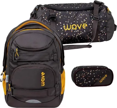 Produktbild von Wave Schulrucksack Set Mädchen Jungs mit Sporttasche Schlamper "Sand"