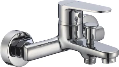 Produktbild von BADLAND Badewannenarmatur Wasserhahn PANAZ Wannenarmatur für Badezimmer in Chrom