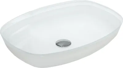 Produktbild von Mexen Araks Glaswaschbecken Aufsatzwaschbecken 54 x 39 cm, weiß - 24155430