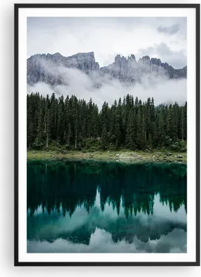 Produktbild von Gerahmtes Poster - Schwarzer Rahmen - Landschaft Berge Wolken - 70x100 cm - Wand Bild - Wanddeko - Wandbilder - Kunstposter - Wandposter - Bilderrahmen - Bilder - Kunstdruck - P2BPA70x100-4671