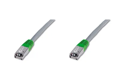 Productafbeelding van DIGITUS kruisverbinding patchkabel, Cat. 5e, F/UTP, 0,5 meter, grijs