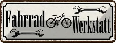 Produktbild von vianmo Blechschild 10x27 cm Fahrrad Wekstatt Auto Garage Werkstatt