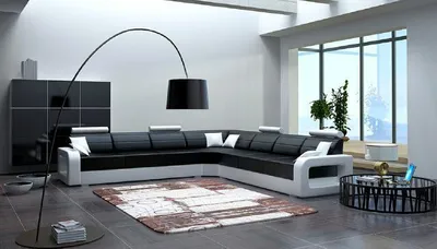 Produktbild von Big Sofa Ledersofa Schlafsofa Ecksofa Ledercouch Mit Bettfunktion Wohnlandschaft