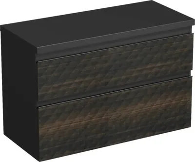Produktbild von Jungborn Waschtischunterschrank TRENTA BxHxT 96,7 x 64,6 x 44,5 cm Frontfarbe hacienda brown matt TRE DESK 100 2Z B LR29