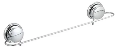 Produktbild von Handtuchhalter aus Metall mit Saugnapf, verchromt