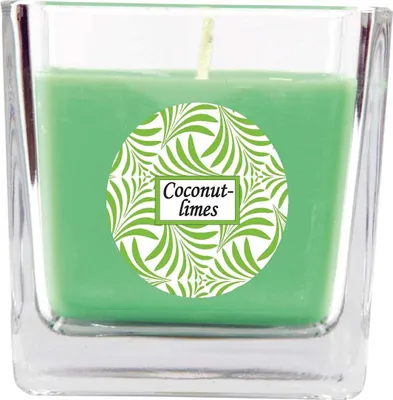 Image de Bougie Parfumée en pot - Carré Parfumé - 8cm x 7,5cm - Coconut - Limes