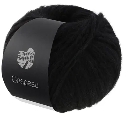 Produktbild von Lana Grossa CHAPEAU 50 g Watteweiches voluminöses Schlauchgarn 110 m Farbe 021 - Schwarz