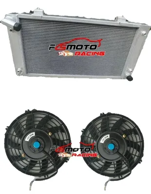 Image de Radiateur en aluminium, dimensions du noyau : 27,1" x 15,1" x 2,0", dimensions hors tout : 35,8" x 18,2" x 5,8", dimensions des entrées/sorties : 1,3" x 1,49", Compatible avec les moteurs V8 (3,9 L, 4,0 L)