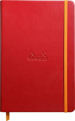Produktbild von Rhodia 118753C, Einfarbig, Rot, A5, 96 Blätter, Liniertes Papier, Hardcover