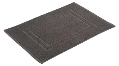 Produktbild von GÖZZE Sylt Badteppich strapazierfähiger saugfähiger Baumwoll-Badteppich in Hotelqualität Anthrazit 50 x 70 cm