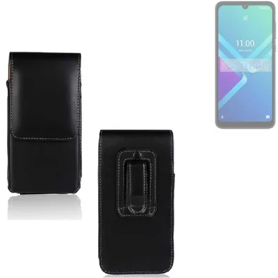Produktbild von K-S-Trade Gürteltasche kompatibel mit Wiko Y82 Schutz Hülle Handy Hülle mit Magnetverschluss Holster in schwarz
