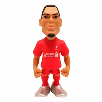 A figurine of a soccer player in a red jersey.