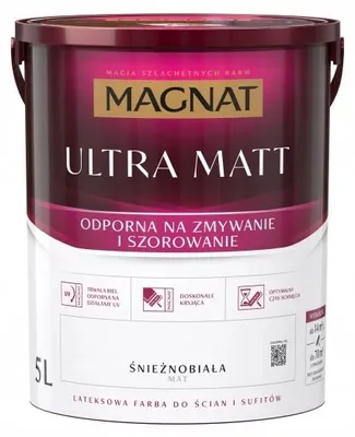 Produktbild von Antireflex Deckenfarbe Latexfarbe Weiß 5L – Ultra Matt, streifenfrei, tiefmatt