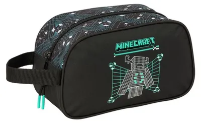 Produktbild von Safta Minecraft Screen 5l 26x12x15 Cm Kulturbeutel Schwarz Kinder Schwarz One Size