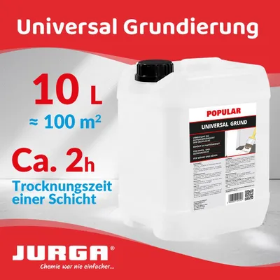 Produktbild von Jurga Tiefgrund LF 10 L, Grundierung für Wand & Boden, Tiefengrund Innen & Außen, für Rigips, Gipskarton, Beton, Estrich, Putz, OSB-Platten