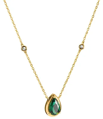 Produktbild von Thomas Sabo KE2331-971-6-L50V Damen-Kette Elyndra Grüner Stein