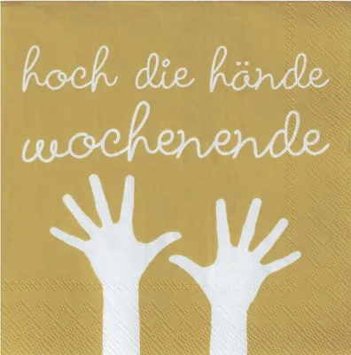 Produktbild von Räder Cocktailserviette 25x25cm Hoch die Hände-Wochenende