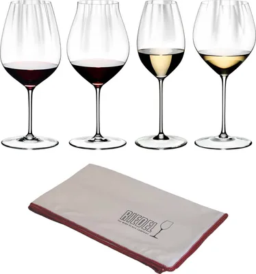 Produktbild von Riedel PERFORMANCE Verkostungsset 4-teilig + Poliertuch