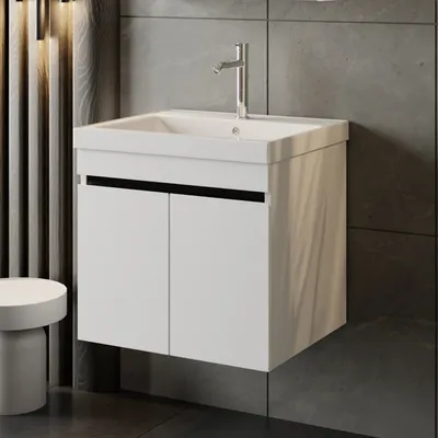 Produktbild von Waschtisch-Set Venus | Waschbecken | Waschtisch mit Unterschrank Badmöbel 60 cm
