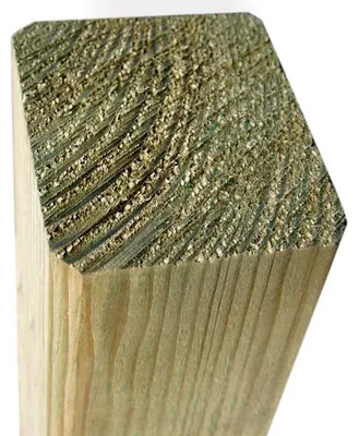 Produktbild von WOODTEX | 2,40 m | Kiefer 240 cm Zaunbohlenpfosten, Kesseldruckimprägnierung KDI, Konstruktionsholz, gehobelt, beständig gegen Schimmel und Pilze, gute statische Eigenschaften