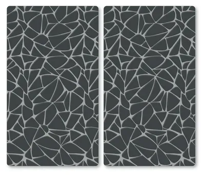 Produktbild von 2er Set Herdabdeckplatten aus ESG Glas – 50x28,5cm – Multischneideplatten als Spritzschutz & Arbeitsfläche – kratzfest & hitzebeständig;3753513 Mosaik