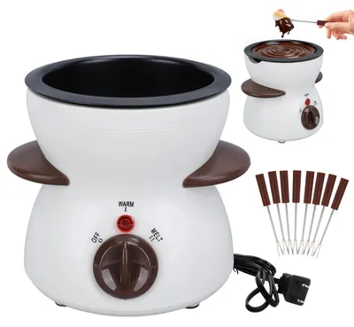 Schokoladenfondue 260 ml mit 8 Spießen, elektrisch