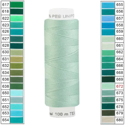 100m / 1 Spule Unipoly 120 TEX14x2 Polyester pastellgrün