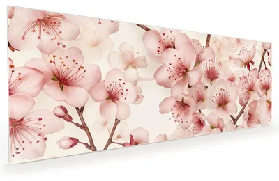 Produktbild von Küchenrückwand Spritzschutz Glas mit Motiv Kirschblüten 40 x 40 cm