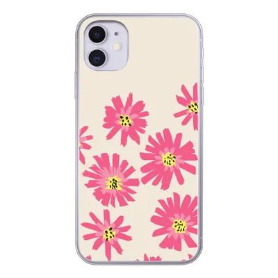 Produktbild von MuchoWow® Handyhülle Schutzhülle Hülle für iPhone 11 Blumen - Muster - Minimalismus Silikon Softcase Handy Hülle - Handytasche