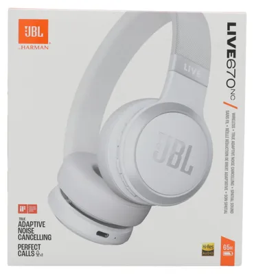 Produktbild von JBL Live 670 NC - Bluetooth On-Ear-Kopfhörer mit Noise-Cancelling Weiß