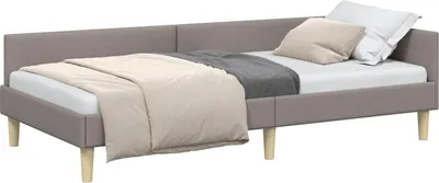 Produktbild von Eckbettgestell Taupe 100 x 200 cm Stoff