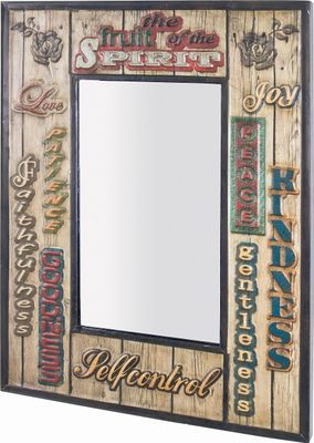 Haku Wandspiegel, vintage - Maße: 52 cm x 3 cm x 70 cm; 89973