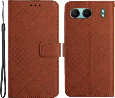Produktbild von OnePlus Nord 4 Hülle - Coverup Rhombus Klapphülle - Braun