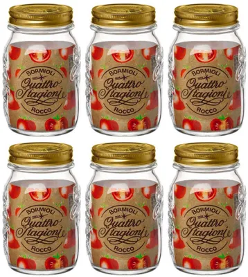 Image de Bormioli Rocco Quattro Stagioni Einmachgläser 500 ml m. Deckel 12 Gläser