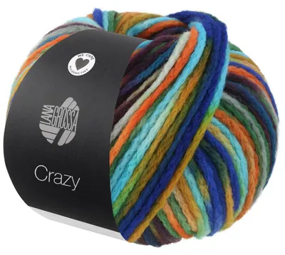 Produktbild von Lana Grossa - Crazy 0010 türkis orange senf royal
