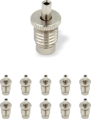 Produktbild von 10x Drahtseilhalter / Gripper 15, M10 Außengewinde, für Drahtseil Ø 1,0 - 1,5 mm | vernickelt