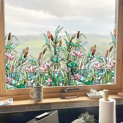 Blickdichte Fensterfolie, statisch haftend, 44 x 100 cm