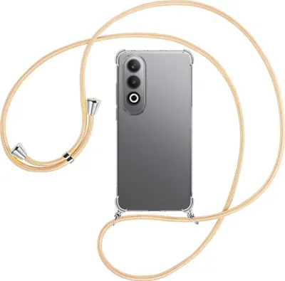 Produktbild von Handykette Backcover-Schutzhülle mit Band (Metall silberfarben) für OnePlus Nord CE4 5G - Goldkordel