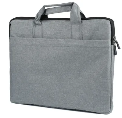 Produktbild von BR03 | 15,6 Zoll Laptoptasche, Laptophülle mit Tragegriffe, Schulterriemen und Seitentasche | grau