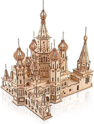 Immagine prodotto di Puzzle in legno 3D, Cattedrale di Basilio, kit di montaggio, legno, per adulti