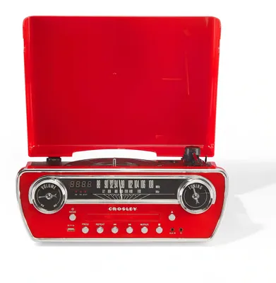 Obrázok produktu pre Zábavný systém Crosley Powel v červenej farbe