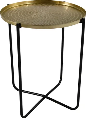 Produktbild von Beistelltisch Tisch Design Metall ø40,5x50cm (Gold) edel