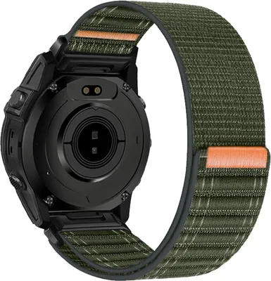 Produktbild von Stravo Nylon-Sportarmband für Garmin (QuickFit 20 mm) – Passend für Fenix 5s/6s/7s/8 (43 mm) und Epix Pro (42 mm) – Grün
