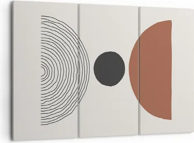 Produktbild von Bild auf Leinwand - Leinwandbild - 3 Teile - Figuren Formen Geometrie - 105x70cm - Wand Bild - Wanddeko - Wandbilder - Leinwanddruck - Bilder - Wanddekoration - Leinwand bilder - CE105x70-4965