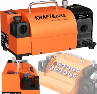Obrázok produktu pre KRAFT&DELE | Brúska na vrtáky, brúska na vrtáky, 3-13 mm, 200 W, brúska na vrtáky, brúska na vrtáky, brúska na vrtáky s nastaviteľným uhlom hrotu, prenosná brúska s 11 puzdrami