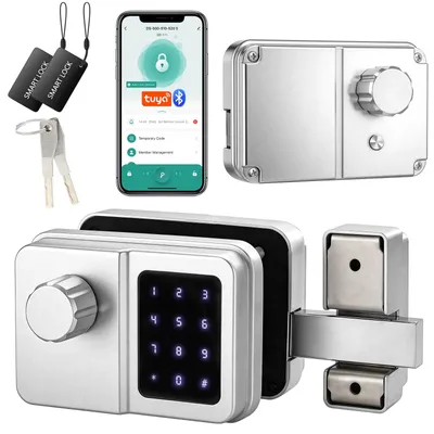 Intelligentes Schloss mit automatischer Verriegelung, silber, Einzelbildschirm