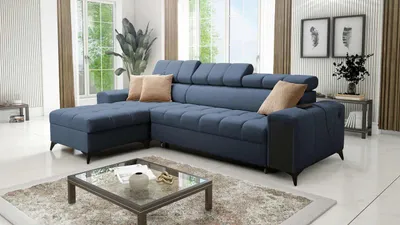 Produktbild von Ecksofa MAX I Mini mit Schlaffunktion und Zwei Bettzeugbehältern,hat einen Öffnungsbügel, 3 verstellbare Kopfstützen, USB-Anschluss