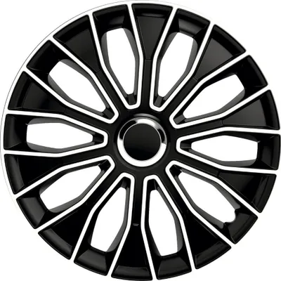 Produktbild von 4 STK 15 Zoll Voltec Pro black/white weiss PETEX Radkappen Radzierblenden Satz PKW Auto